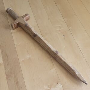 Wooden Sword with Cross Guard Ligjtweight prop sword